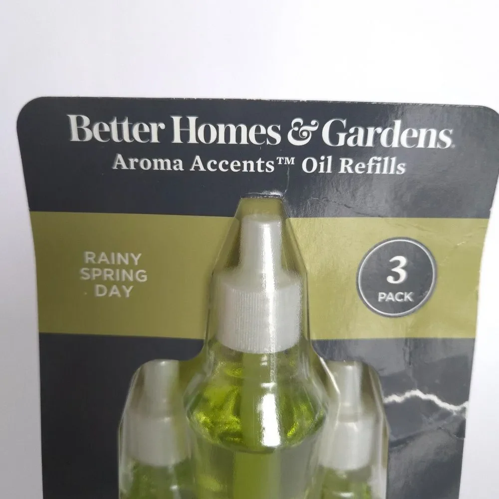 3 Better Homes & Gardens RAINY SPRING‎ DAY Fragrance Oil Refill Green